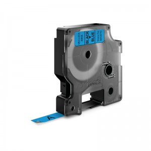 DYMO D1-Schriftband, 9 mm x 7 m, schwarz auf blau
UV-beständig