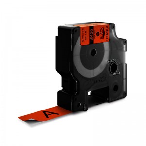 DYMO Rhino Band IND, Vinyl, 12mm x 5,5m, schwarz auf orange