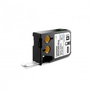 DYMO XTL Etikett, Vinyl, Laminierte Kabeletikette, 250 Stück auf Trägerband 21mm x 21mm, schwarz auf weiß (XTL300, XTL500)