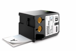 DYMO XTL Etikett, Vinyl, Laminierte Kabeletikette, 75 Stück auf Trägerband 51mm x 102mm, schwarz auf weiß (XTL500)