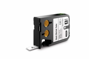 DYMO XTL Heißschrumpfschlauch, endlos 12mm x 2,70m, schwarz auf weiß
