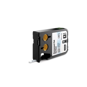 DYMO XTL Schriftband, Polyester, permanent haftend, endlos 6mm x 9,1m, schwarz auf transparent