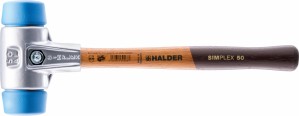 SIMPLEX-SCHONHAMMER  ALU
Tpe-soft,blau beidseitig