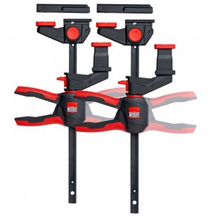 BESSEY Einhand-Tischzwingen-Set EZR360-15 (1 Set = 2x EZR15-6) Spannweite 150 mm/Ausladung 60 mm (ersetzt EZR15SET) Abmessung: 380 X 175 X 50 mm