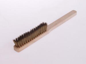 LESSMANN Feinbürsten 225x28 mm 6 rhg. Messingdraht MES gew. 0,15 mm hoch 20 mm

