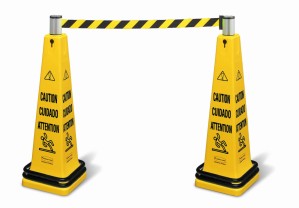 RUBBERMAID Tragbares Absperrsystem „Caution“ (Rutschgefahr)