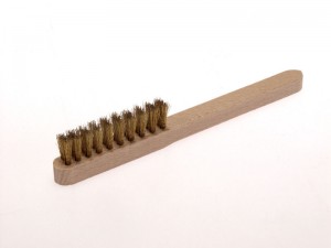 LESSMANN Handbürsten 200x15x13 mm 2 x 10 rhg. Messingdraht MES gew. 0,25 mm  hoch 19 mm

