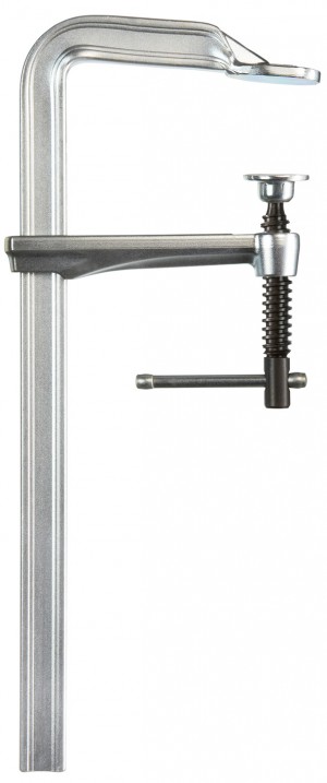 BESSEY Ganzstahl-Schraubwzinge GZ16K mit Knebelgriff
Spannweite 160 mm/Ausladung 80 mm/Schiene 17,5x6,8 mm