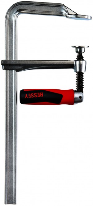 BESSEY Ganzstahl-Schraubwzinge GZ30-12KG mit 2K-Klappgriff
Spannweite 300 mm/Ausladung 120 mm/Schiene 24,5x9,5 mm
