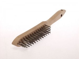 LESSMANN Handbürste mit Holzkörper 1-Reihig ROF rostfreier Draht glatt 0,35
Länge 290 mm/Besatz 140 mm/Höhe 25 mm Loch ø 10 mm