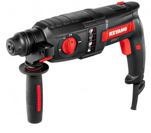 KEYANG Schlagbohrmaschine SDS-Plus, 850W, 2,5J 5.140 Schlag/min. - schwarz/rot
