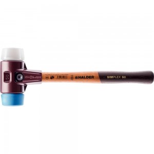 SIMPLEX-Schonhammer
mit TE-Gehäuse und Holzstiel,
Ø 80,
Superplastik / TPE-soft