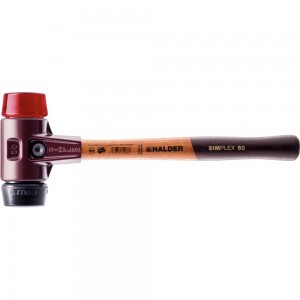 SIMPLEX-SCHONHAMMER  Gummi,schwarz/Plastik rot  D: 60mm