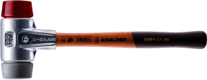 HALDER SIMPLEX-Schonhammer
 mit Aluminiumgehäuse und Holzstiel, 
Ø 30, 
TPE-mid / Plastik