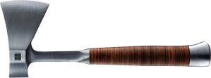 HALDER Handbeil mit Ledergriff,
inkl. Ledergürteltasche als Schneidenschutz
Länge 370 mm / Schneidenlänge 90 mm