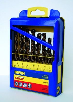 IRWIN Turbomax™ HSS Bohrer Sätze HSS Turbomax, 19-tlg. Satz in Metallkasten: 1,0 -10,0mm (um 0,5mm steigend)