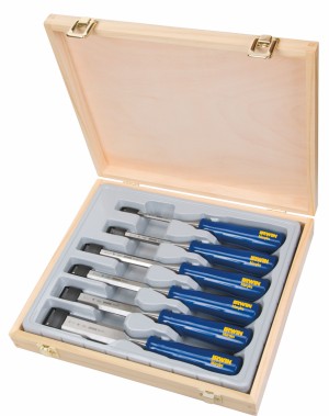 IRWIN Stechbeitel-Stemmeisen M444 Sätze M444, 6 Stck. pro Satz - 6, 10, 13, 19, 25, 32mm in Holzkasten