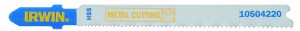 IRWIN HSS Stichsägeblätter für Metall / Aluminium - T-Schaft HSS, 92mm, Progressiv 17-23TPI, T118A   1 Pkg. = 5 Stk.