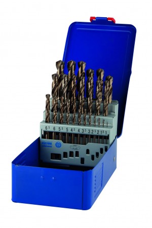 IRWIN HSS Pro Kobalt Bohrer - Sätze HSS Kobalt, 25-tlg. Satz in Metallkasten 1,0 -13,0mm (um 0,5mm steigend)