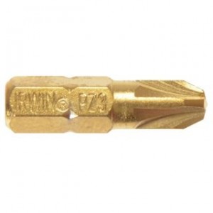 IRWIN Pozidriv - Bits, Titan beschichtet Pozidriv Pz1 TiN - 1/4”/25mm - 10 Stck.   1 Pkg. = 10 Stk.