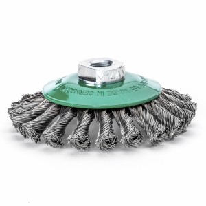 Zopf-Kegelbürsten Stahldraht rostfrei ROH glatt 0,50 mm
