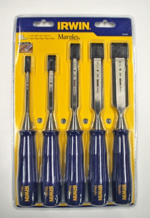 IRWIN Stechbeitel-Stemmeisen M444 Sätze M444, 5 Stck. pro Satz - 6, 10, 13, 19, 25mm in Kunststoffkasten