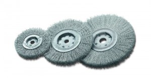 Einscheibenbürsten Stahldraht rostfrei ROF gewellt 0,30 mm