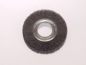 LESSMANN Rundbürsten Drm 150 mm breit 30-34 mm Rohr 50 mm Stahldraht STA gew. 0,20 mm Reduzierring - Set 3