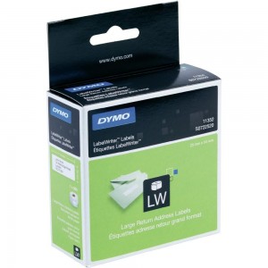 DYMO LW-Rücksendeadress-Etiketten groß, 1 Rolle à 500 Etiketten, 25 x 54, weiß permanent