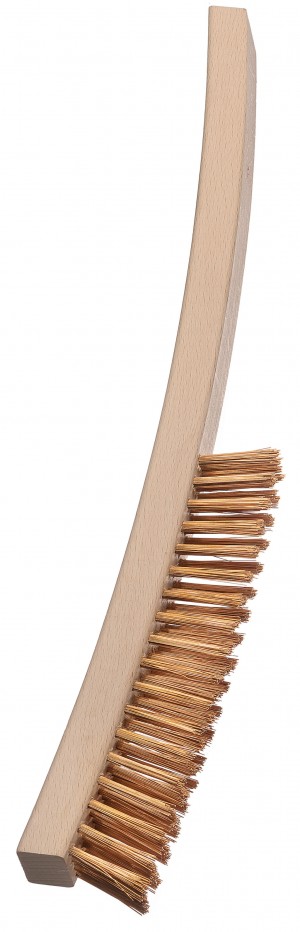 LESSMANN Handbürste Exportmodell mit Holzkörper 4x19-Reihig BRO Bronzedraht glatt 0,30
Länge 350 mm/Breite 30 mm/Besatz 150 mm/Höhe 30 mm