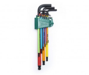 SATA 9-tlg.-Kugelkopf-6-kant-Schlüssel-Set-Black-Oxide-Farbserie