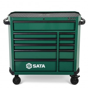 SATA 11-Schubladen-Rollschrank-Pro-(Grün)-Modell95114G Werkzeugwagen
