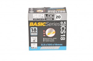 SEMLOC BasicSeries Box mit 20 Köchern Abbrechklinge 18 mm (CS18) / Gesamt: 200 Stk.