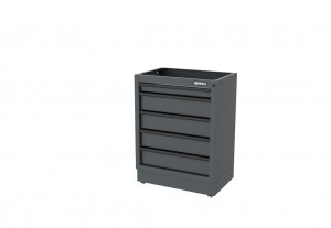 Semloc WorkSpace festes Modul mit 5 Schubladen, Außenabmessung 680x458x910, Innenabmessung Schublade 571x388 mm