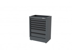 Semloc WorkSpace festes Modul mit 7 Schubladen, Außenabmessung 680x458x910, Innenabmessung Schublade 571x388 mm