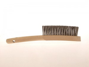 LESSMANN Kehlnahtbürste mit Holzkörper 3x15-Reihig STA Stahldraht glatt 0,35 Länge 290 mm/Breite 35 mm/Besatz 135 mm/Höhe 35 mm