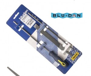 BLUDAN Kettensägefeilen Set Ø5,5 X 200 mm (mit Heft)