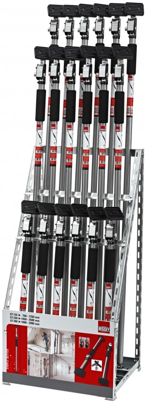 BESSEY DECKENSTÜTZEN "METALL DISPLAY" LEER für 18 Stk.