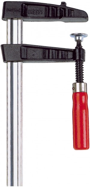 BESSEY Temperguss-Schraubknecht TGK80 mit Holzgriff
Spannweite 800 mm/Ausladung 120 mm/Schiene 35x11