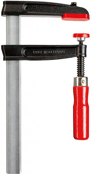 BESSEY Temperguss-Schraubzwinge TGRC10 mit Holzgriff
Spannweite 100 mm/Ausladung 50 mm/Schiene 15x5 mm
