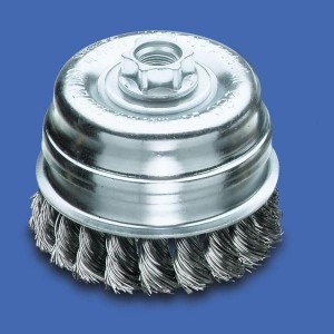 LESSMANN Zopf-Topfbürsten mit Stützring  Drm 125 mm  32 Z  Stahldraht STH glatt 0,35 mm  Gew. 5/8" - 11 (Preis auf Anfrage)
