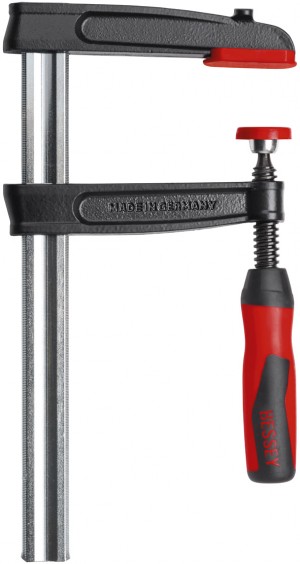 BESSEY Temperguss-Schraubzwinge TP100S12BE-2K mit 2K-Griff
Spannweite 1.000 mm/Ausladung 120 mm/Schiene 29x9 mm