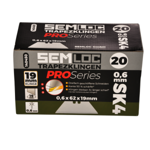 SEMLOC ProSeries Display mit 20 Köchern Trapezklingen 19 mm (SK4)