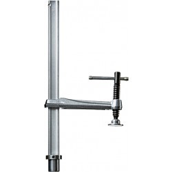 BESSEY Spannelement mit fixer Ausladung TW28-30-12K mit Knebelgriff
ø 28 mm/Spannhöhe 300 mm/Ausladung 120 mm/Schiene 28x11 mm
