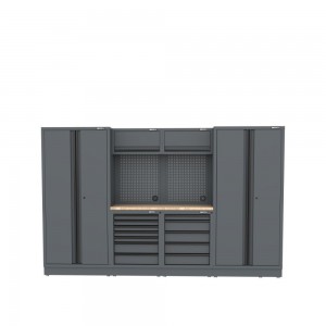 Semloc WorkSpace Kombi-Werkstatteinrichtung mit Holz-Arbeitsplatte 3180x495x2000 mm