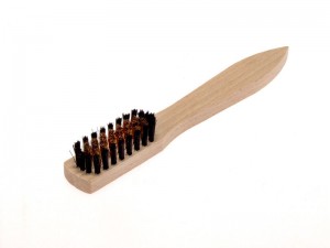 LESSMANN Zündkerzenbürsten 190x24 mm 5 rhg. Messingdraht MES gew. 0,15 mm / Rand PPN hoch 12 mm