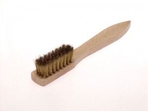 LESSMANN Zündkerzenbürsten 190x24 mm 5 rhg. Messingdraht MES gew. 0,15 mm hoch 18 mm
