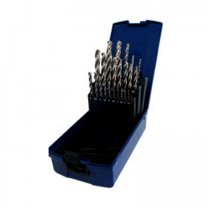 ZIRA HSS-Co5 ZIRA+ Spiralbohrer DIN 338 Typ N mit 3 Schneiden geschliffen blank mit Kreuzanschliff 19-tlg. 1,0-10,0 x 0,5 mm in Rose Kunststoffkassette Farbe blau