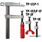 BESSEY Polschweißzwinge LP-1F mit Flügelschraube Bohrung 10,5 mm 
Spannweite 150 mm/Ausladung 60 mm/Schiene 20x5 mm