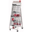 BESSEY Zwingenwagen ZW1-A99-2K bestückt mit 34 Zwingen mit 2K-Griff
5x TG12-2K/5x TG16-2K/5x TG20-2K/5x TG25-2K/5x TG30-2K/
3x TG40-2K/2x TGK50-2K/2x TGK60-2K/1x GZ16-2K/1x GZ20-2K